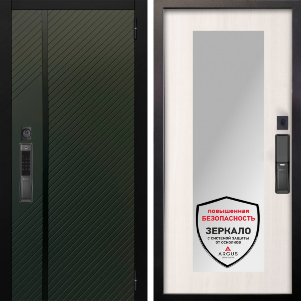 Входная дверь Аргус SMART ланцет олива софт + Милли Ларче светлый