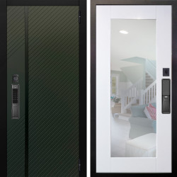 Входная дверь Аргус SMART ланцет олива софт + Милли Роял вуд белый