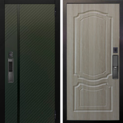 Входная дверь Аргус SMART ланцет олива софт + Мишель Ларче светлый