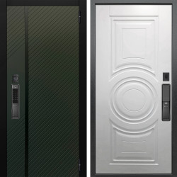 Входная дверь Аргус SMART ланцет олива софт + Могадиш Софт милк