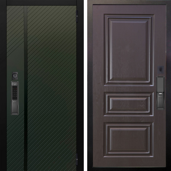 Входная дверь Аргус SMART ланцет олива софт + Скиф Горький шоколад
