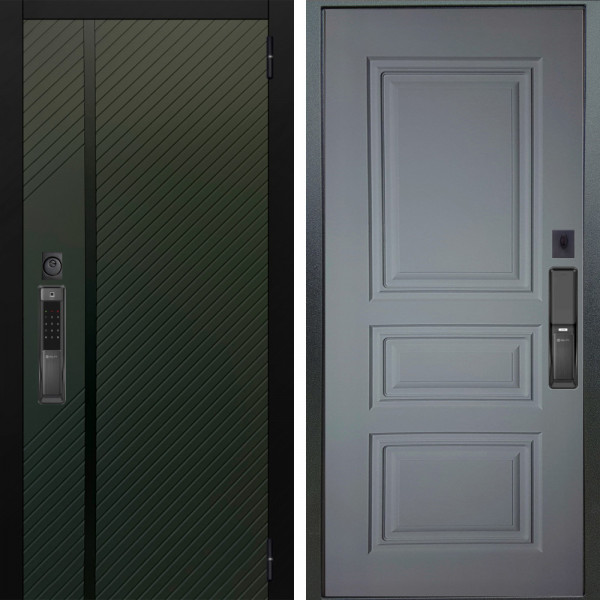 Входная дверь Аргус SMART ланцет олива софт + Скиф Силк маус