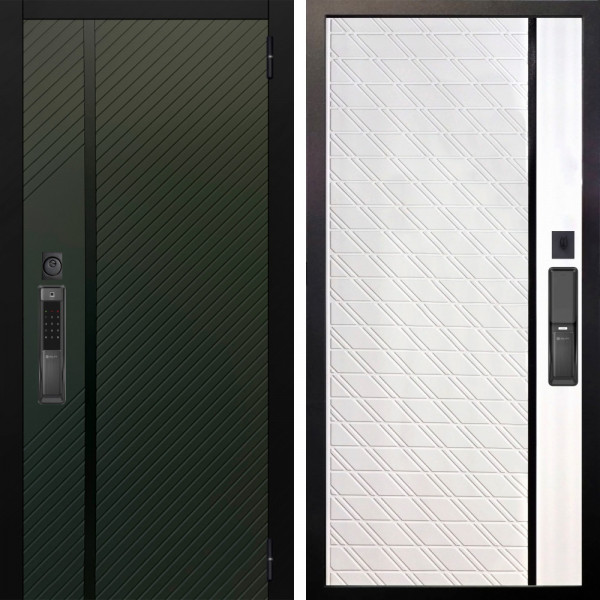 Входная дверь Аргус SMART ланцет олива софт + Тори Софт милк