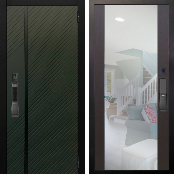 Входная дверь Аргус SMART ланцет олива софт + Вояж Венге