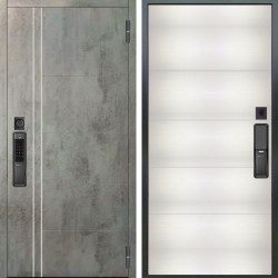 Входная дверь Аргус SMART Лофт Темный бетон + Агат Вельвет белый горизон