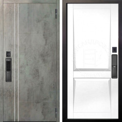 Входная дверь Аргус SMART Лофт Темный бетон + Ариана Белая эмаль