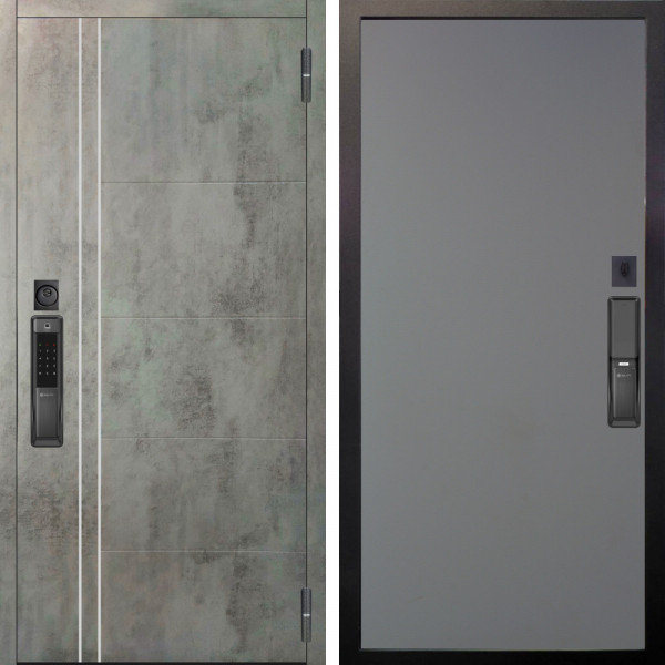 Входная дверь Аргус SMART Лофт Темный бетон + Элегант Силк маус