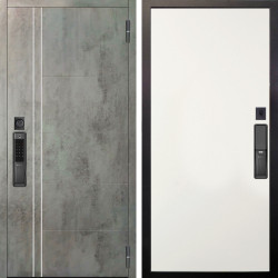 Входная дверь Аргус SMART Лофт Темный бетон + Элегант Софт милк