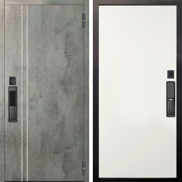 Входная дверь Аргус SMART Лофт Темный бетон + Элегант Софт милк