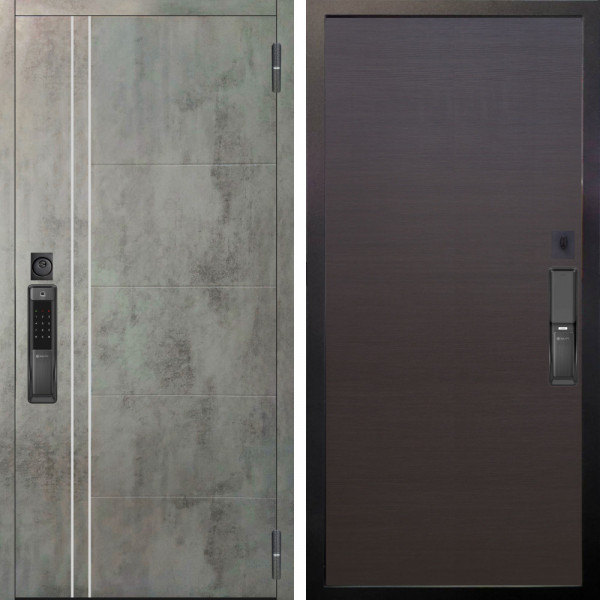 Входная дверь Аргус SMART Лофт Темный бетон + Элегант Венге горизонт