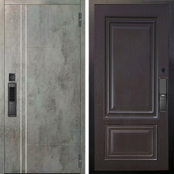Входная дверь Аргус SMART Лофт Темный бетон + Элион Горький шоколад