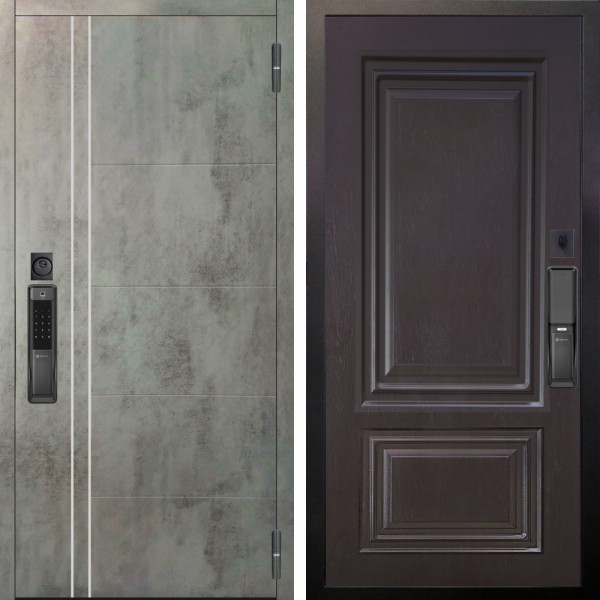 Входная дверь Аргус SMART Лофт Темный бетон + Элион Горький шоколад