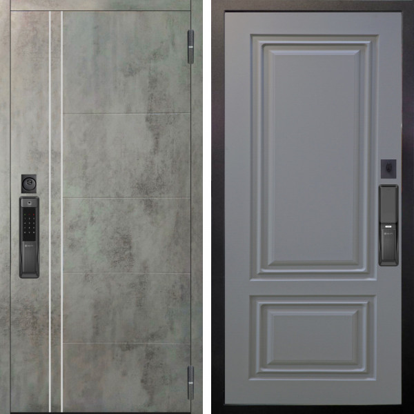 Входная дверь Аргус SMART Лофт Темный бетон + Элион Силк маус