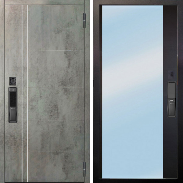 Входная дверь Аргус SMART Лофт Темный бетон + Магнум Черный софт