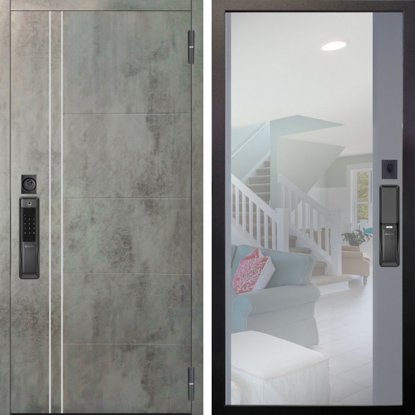 Входная дверь Аргус SMART Лофт Темный бетон + Магнум Силк маус