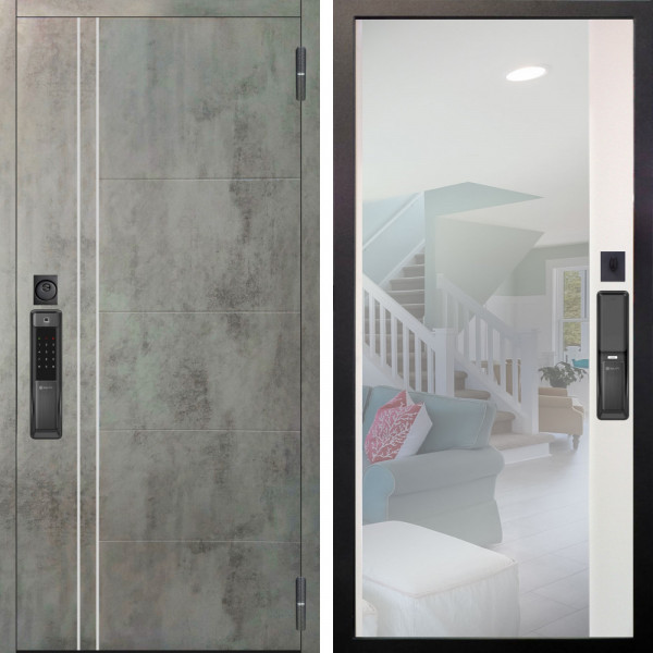 Входная дверь Аргус SMART Лофт Темный бетон + Магнум Софт милк