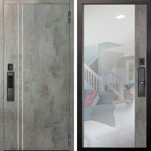 Входная дверь Аргус SMART Лофт Темный бетон + Магнум Светлый бетон