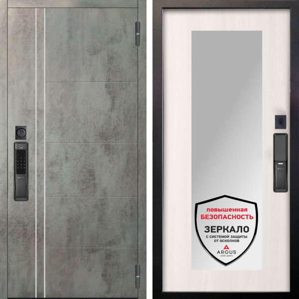 Входная дверь Аргус SMART Лофт Темный бетон + Милли Ларче светлый