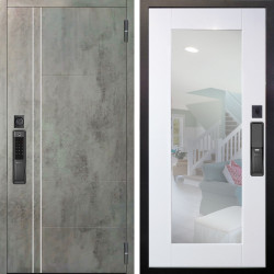 Входная дверь Аргус SMART Лофт Темный бетон + Милли Роял вуд белый