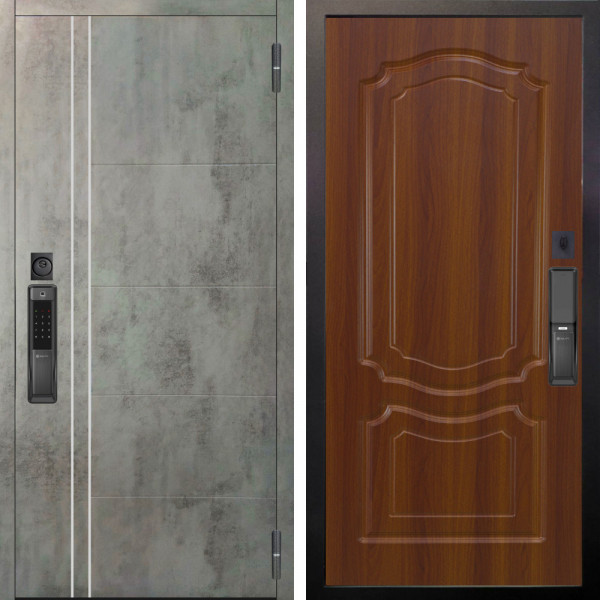 Входная дверь Аргус SMART Лофт Темный бетон + Мишель Дуб рустикальный