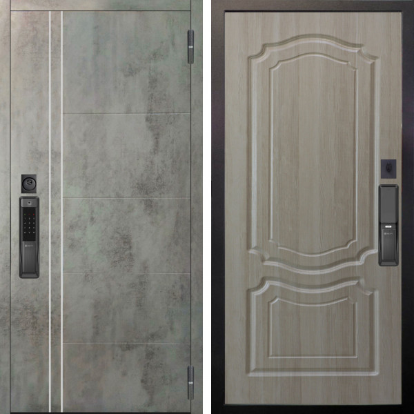 Входная дверь Аргус SMART Лофт Темный бетон + Мишель Ларче светлый