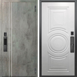 Входная дверь Аргус SMART Лофт Темный бетон + Могадиш Софт милк