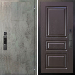 Входная дверь Аргус SMART Лофт Темный бетон + Скиф Горький шоколад
