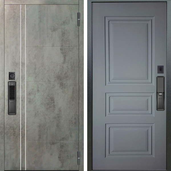 Входная дверь Аргус SMART Лофт Темный бетон + Скиф Силк маус
