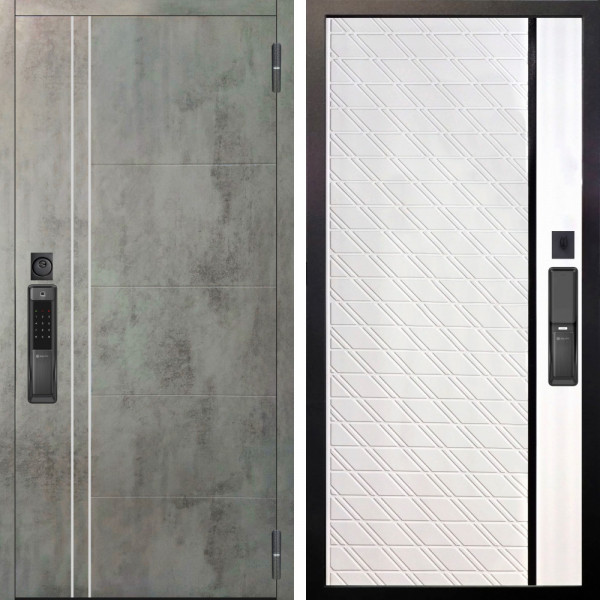 Входная дверь Аргус SMART Лофт Темный бетон + Тори Софт милк