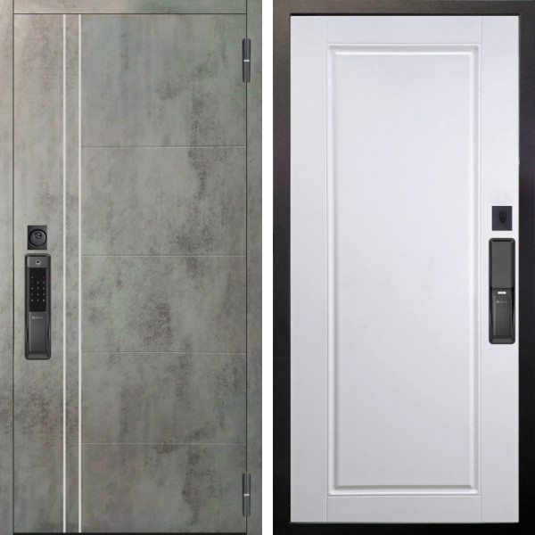 Входная дверь Аргус SMART Лофт Темный бетон + Тревор Софт милк