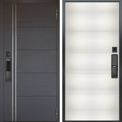 Входная дверь Аргус SMART Лофт Венге горизонт + Агат Вельвет белый горизон