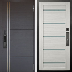 Входная дверь Аргус SMART Лофт Венге горизонт + Александра Белая лиственница