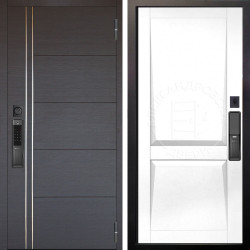 Входная дверь Аргус SMART Лофт Венге горизонт + Ариана Белая эмаль