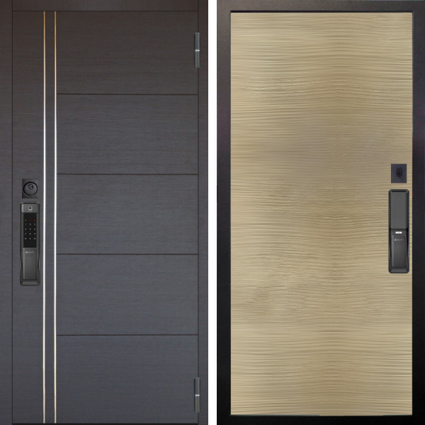Входная дверь Аргус SMART Лофт Венге горизонт + Элегант Дорс светлый горизонт