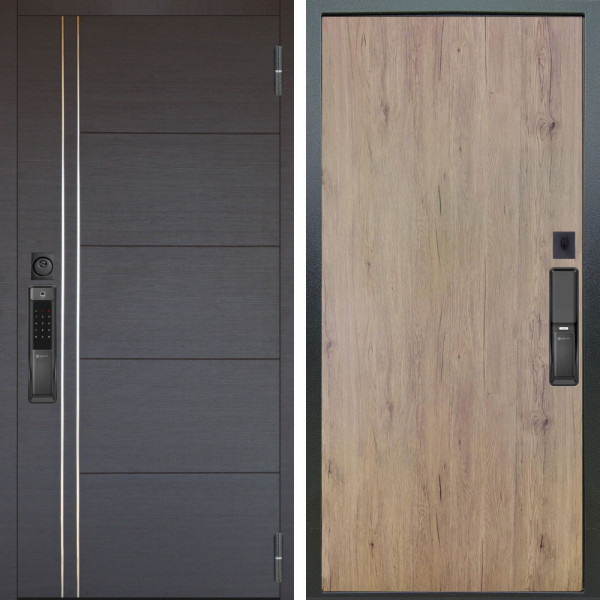 Входная дверь Аргус SMART Лофт Венге горизонт + Элегант Рустик соломенный