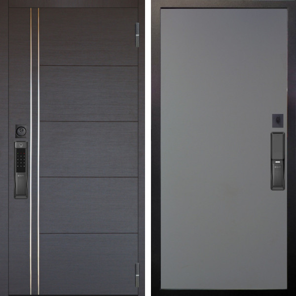 Входная дверь Аргус SMART Лофт Венге горизонт + Элегант Силк маус