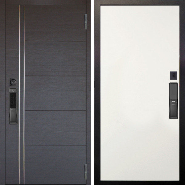 Входная дверь Аргус SMART Лофт Венге горизонт + Элегант Софт милк