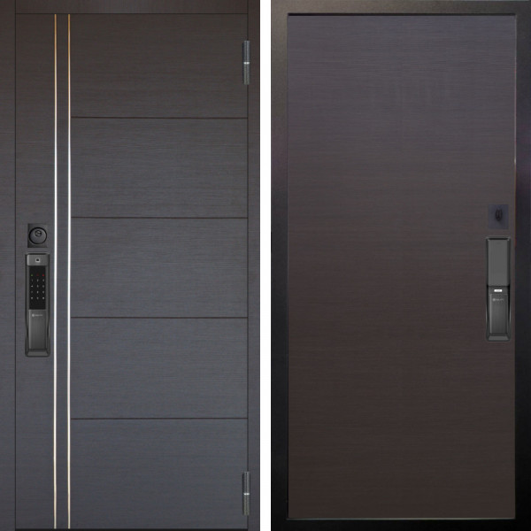 Входная дверь Аргус SMART Лофт Венге горизонт + Элегант Венге горизонт