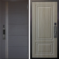 Входная дверь Аргус SMART Лофт Венге горизонт + Элион Дуб филадельфия крем