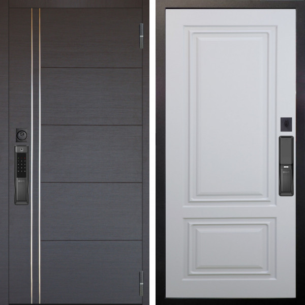 Входная дверь Аргус SMART Лофт Венге горизонт + Элион Софт милк
