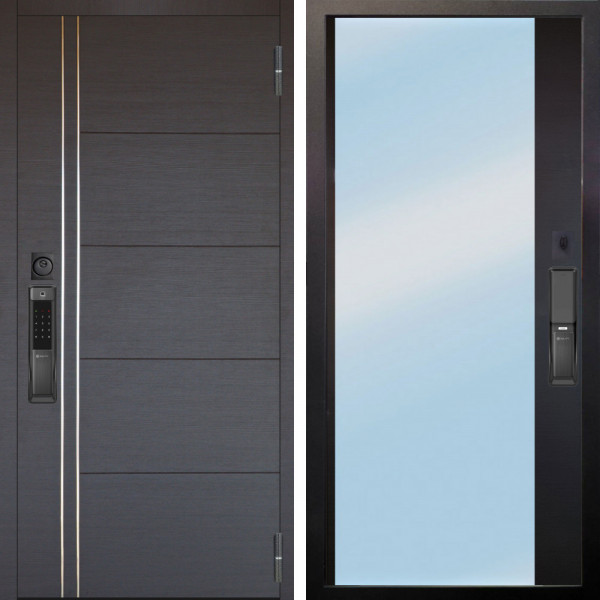 Входная дверь Аргус SMART Лофт Венге горизонт + Магнум Черный софт