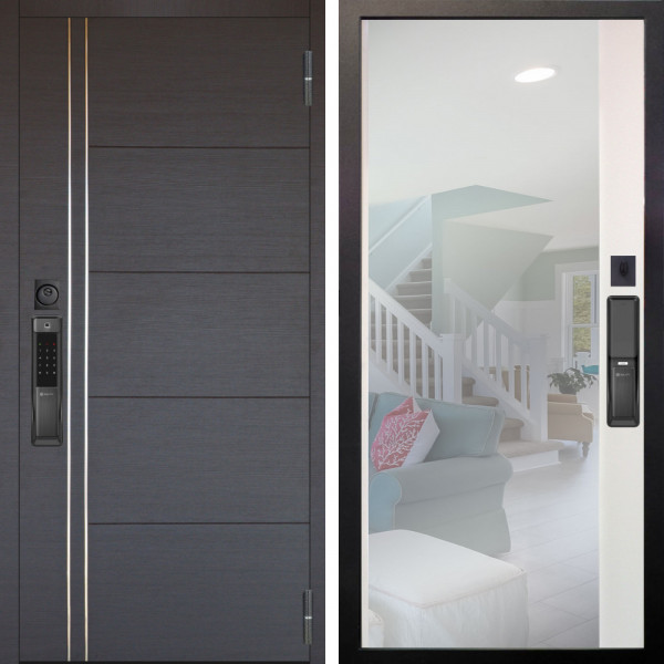 Входная дверь Аргус SMART Лофт Венге горизонт + Магнум Софт милк