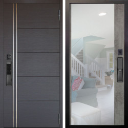 Входная дверь Аргус SMART Лофт Венге горизонт + Магнум Светлый бетон