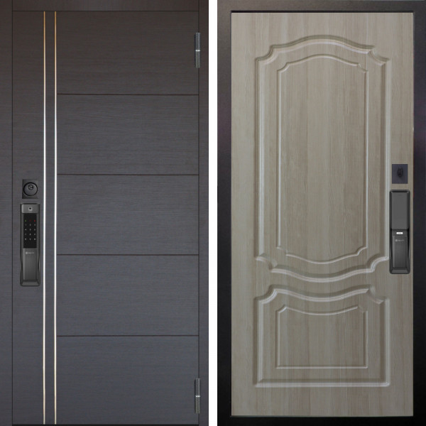 Входная дверь Аргус SMART Лофт Венге горизонт + Мишель Ларче светлый