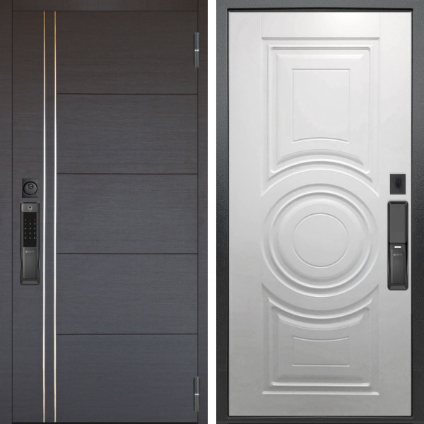 Входная дверь Аргус SMART Лофт Венге горизонт + Могадиш Софт милк