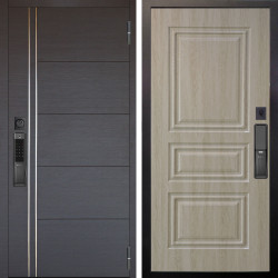 Входная дверь Аргус SMART Лофт Венге горизонт + Скиф Дуб филадельфия крем