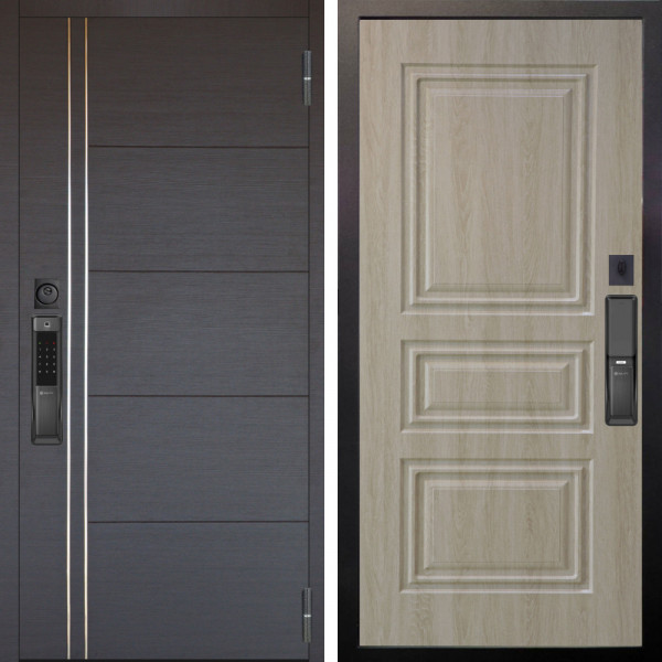 Входная дверь Аргус SMART Лофт Венге горизонт + Скиф Дуб филадельфия крем