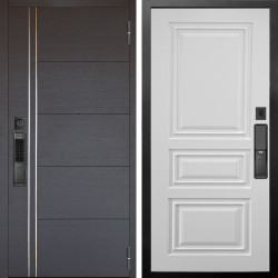 Входная дверь Аргус SMART Лофт Венге горизонт + Скиф Софт милк