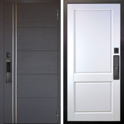 Входная дверь Аргус SMART Лофт Венге горизонт + Соренто Белая эмаль
