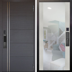 Входная дверь Аргус SMART Лофт Венге горизонт + Вояж Белое дерево